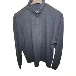 Vineyard Vines L Mens Performance Blue Quarter Zip Pockets